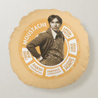 Rajesh Info Graphic Rundes Kissen