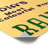 Rajputana India Vintage Travel Poster (Ecke)