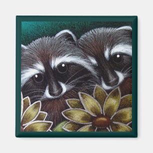 RAKCOONS IM GARTENZIMMER MAGNET