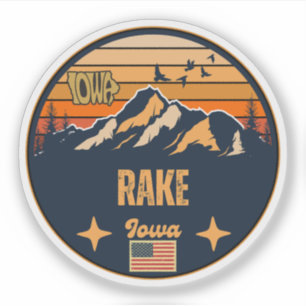 Rake, Iowa Aufkleber