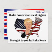 Rake News Trump Spaß Anti Donald Trump Postkarte (Vorne/Hinten)