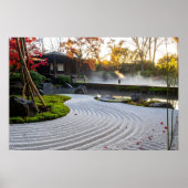 Raked Sand Garden mit japanischen Ahorn Poster (Vorne)