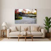 Raked Sand Garden mit japanischen Ahorn Poster