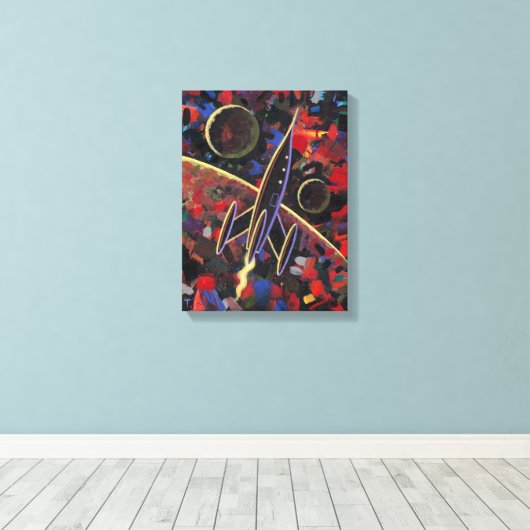 Rakete #55 leinwanddruck (Insitu (Holzboden))