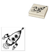 Rakete auf den Weltraum Gummistempel (Stempel)