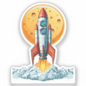 Rakete Aufkleber (Vorderseite)