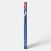 Rakete blau rote Name robust iphone Hülle Weltraum (Linke Seite)