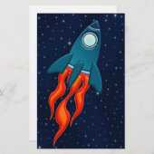 Rakete Briefpapier (Vorne/Hinten)