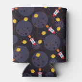 Rakete im Weltraum Dosenkühler (Rückseite)