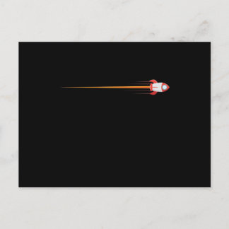 Rakete im Weltraum Postkarte