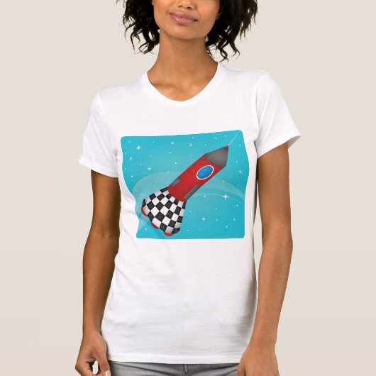 Rakete im Weltraum - T - Shirt (Vorderseite)