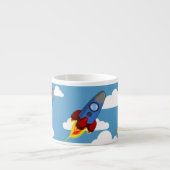 Rakete in den Himmel Espressotasse (Vorderseite)