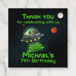 Rakete mit Foto   Birthday Astronaut Alien UFO Geschenkanhänger