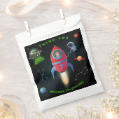 Rakete mit Foto | UFO Birthday Astronaut Alien Geschenktütchen (Ausgeschnitten)