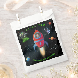 Rakete mit Foto | UFO Birthday Astronaut Alien Geschenktütchen