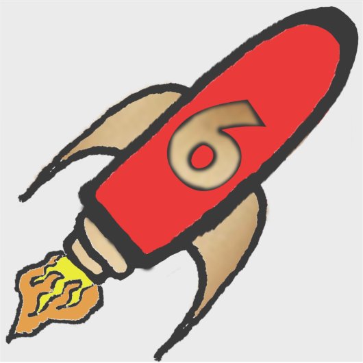 Rakete mit klarem Hintergrund Aufkleber (Vorderseite)