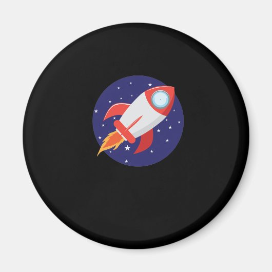Rakete mit Sternen Magnet (Vorne)