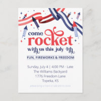 Rakete mit uns Amerikanische Unabhängigkeitstag Pa