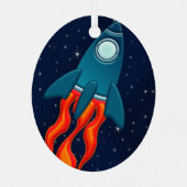 Rakete Ornament Aus Metall (Rückseite)