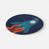 Rakete Pappteller (Schrägansicht)