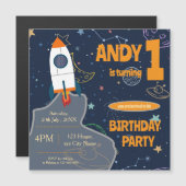 Rakete, Planeten starben jeden Tag im Weltraum Magneteinladung (Vorne/Hinten)