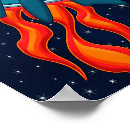 Rakete Poster (Ecke)