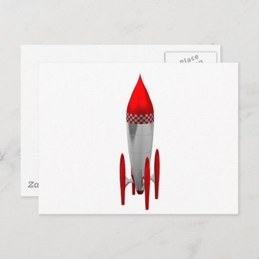 Rakete Postkarte (Vorne/Hinten)
