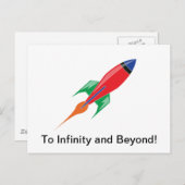 Rakete Postkarte (Vorne/Hinten)