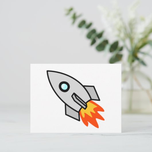 Rakete Postkarte (Stehend Vorderseite)