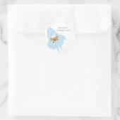 Rakete Runder Aufkleber (Tasche)