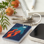 Rakete Schlüsselanhänger (Vorderseite rechts)