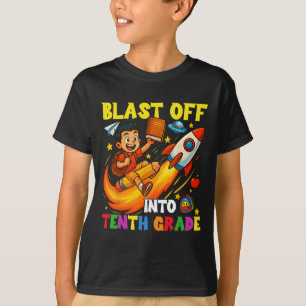 Rakete startet in lustige zweite Klasse zurück zur T-Shirt