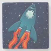 Rakete Steinuntersetzer (Vorderseite)