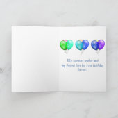 Rakete, süße Kinder zum Geburtstag Karte (Innenseite)