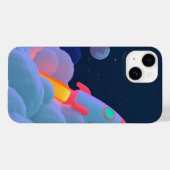 Rakete über den Wolken Case-Mate iPhone Hülle (Rückseite (Horizontal))