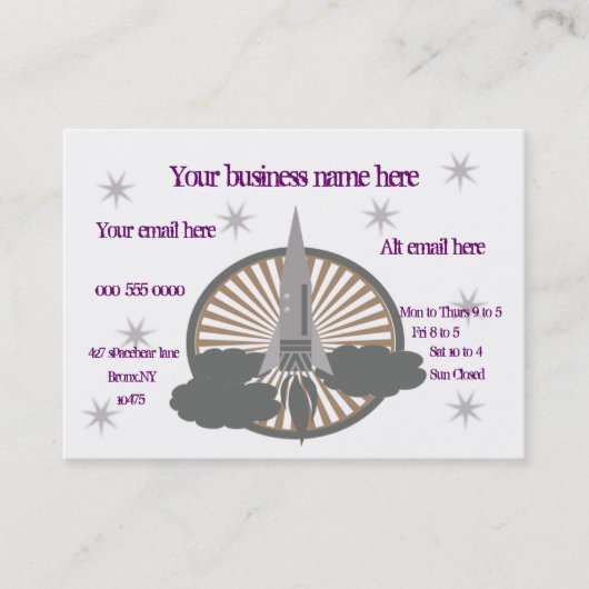 Rakete Visitenkarte (Vorderseite)