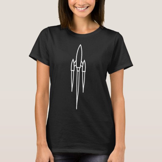 Rakete - Weißer T - Shirt (Vorderseite)