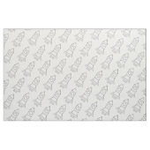 Rakete Zeichne Schwarzweiß-Muster Stoff (Fat Quarter (45,7 x 55,9 cm))