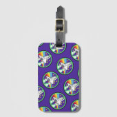 Rakete zum Mond Gepäckanhänger (Vorderseite Vertikal)