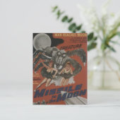 Rakete zum Mond Postkarte (Stehend Vorderseite)