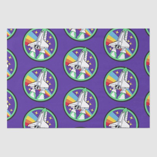 Rakete zum Mond Seidenpapier (Vorderseite)