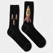 Rakete zum Mond Socken (Rechts)