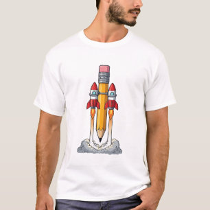 Raketen Bleistift T-Shirt