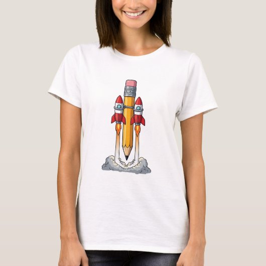 Raketen Bleistift T-Shirt (Vorderseite)