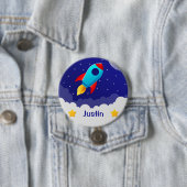 Raketen-Design für Weltraumabenteuer Button (Beispiel)
