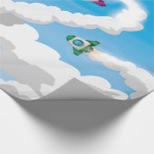 Raketen fliegen. geschenkpapier (Ecke)