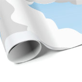 Raketen fliegen. geschenkpapier (Rolleneckpunkt)