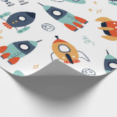 Raketen Geschenkpapier (Ecke)