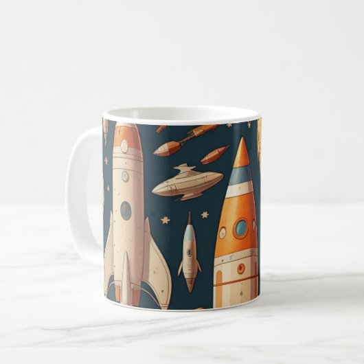 Raketen Kaffeetasse (Vorderseite Links)