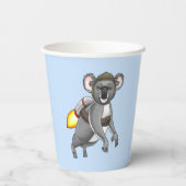 Raketen-Koala-Bär Pappbecher (Rückseite)